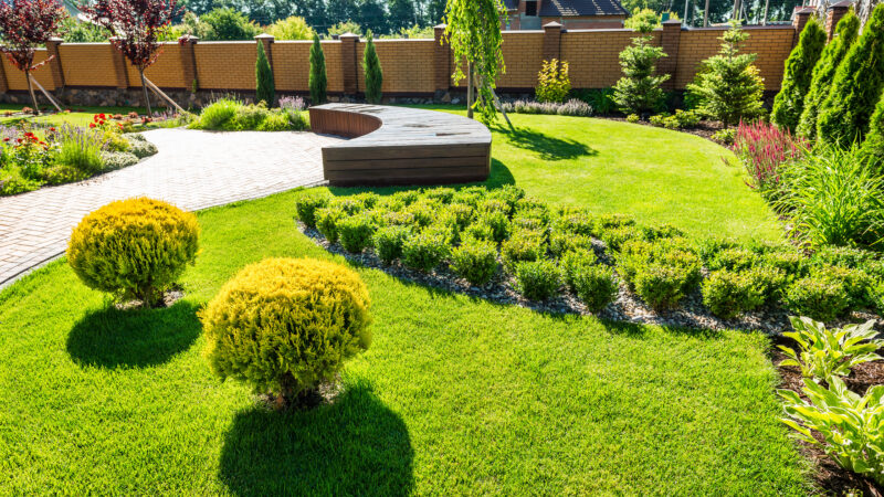 beautiful landscaping with beautiful plants and flowers
